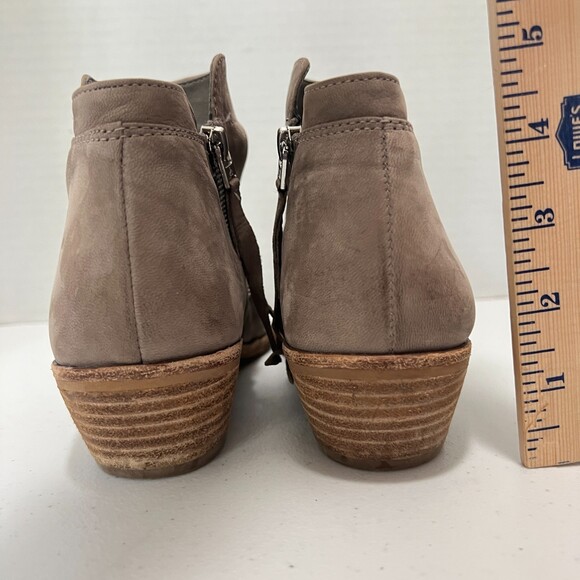 Sam Edelman Packer Taupe Tan Nubuck Leather Bootie Ankle Boots Women's 8 M - Picture 4 of 11